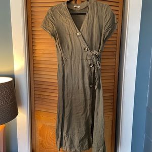 Linen Wrap Dress